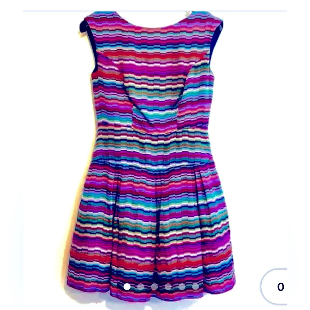 Multicolor kaleidoscope silk print dress by Shoshanns in size Small
